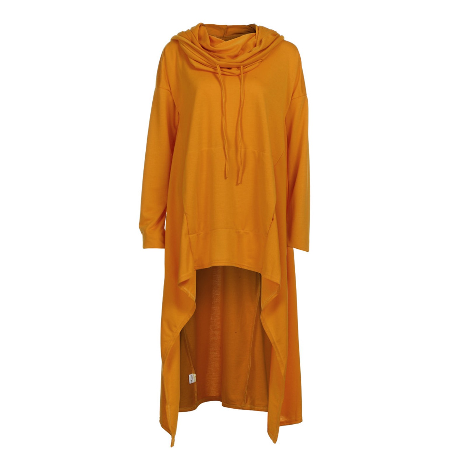 Plus Size 5XL Irregular Long Hoodies Women Sweatshirt Cloak Fashion Drawstring Pocket Oversize Hoodies Lady Hooded Pullover Coat