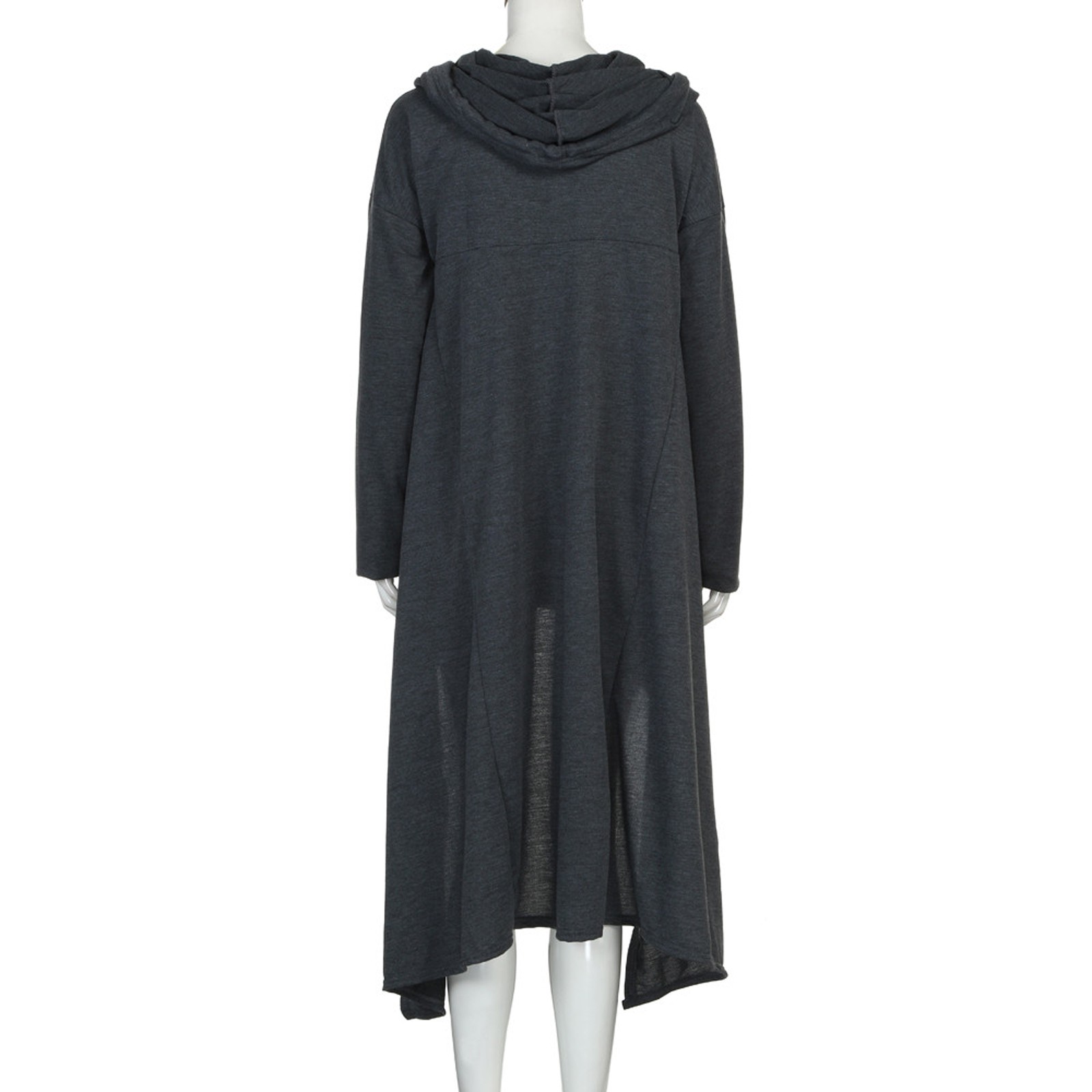 Plus Size 5XL Irregular Long Hoodies Women Sweatshirt Cloak Fashion Drawstring Pocket Oversize Hoodies Lady Hooded Pullover Coat