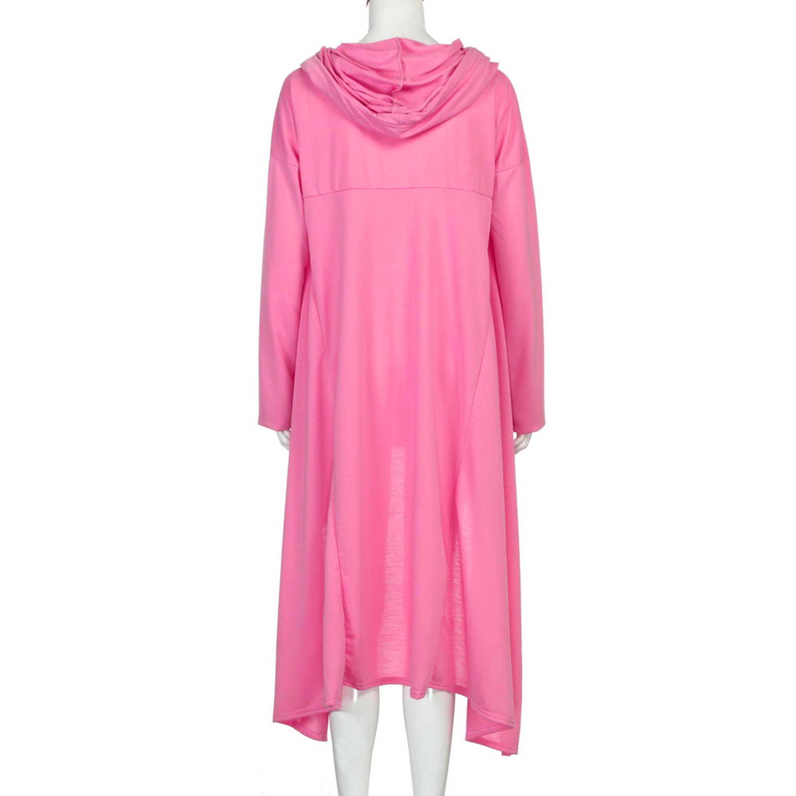 Plus Size 5XL Irregular Long Hoodies Women Sweatshirt Cloak Fashion Drawstring Pocket Oversize Hoodies Lady Hooded Pullover Coat