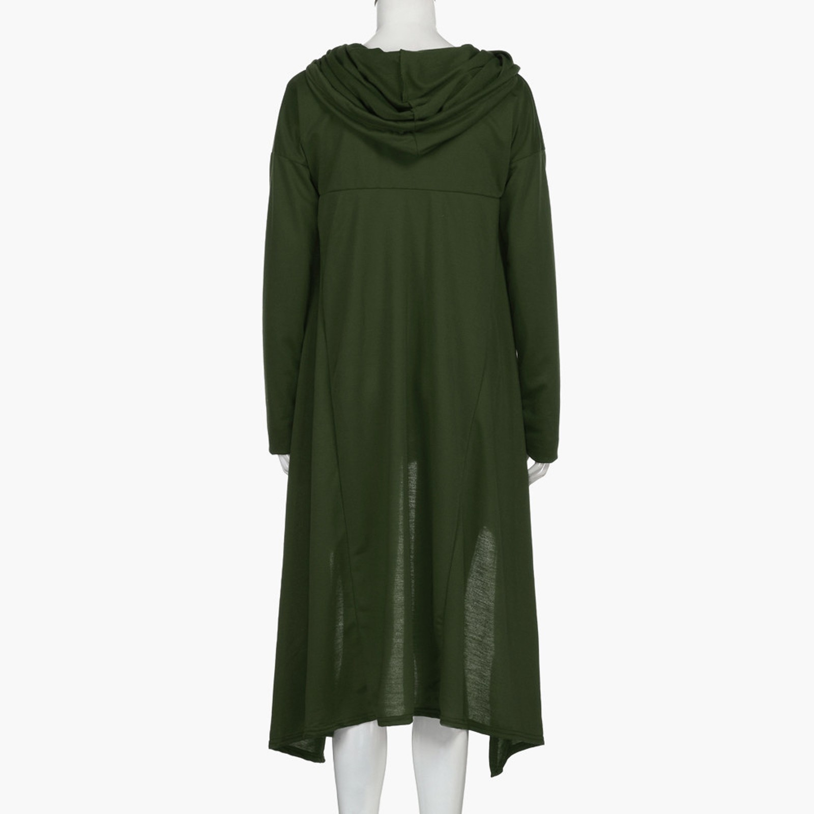 Plus Size 5XL Irregular Long Hoodies Women Sweatshirt Cloak Fashion Drawstring Pocket Oversize Hoodies Lady Hooded Pullover Coat