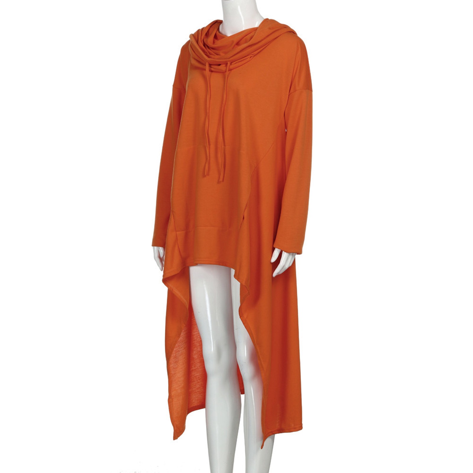 Plus Size 5XL Irregular Long Hoodies Women Sweatshirt Cloak Fashion Drawstring Pocket Oversize Hoodies Lady Hooded Pullover Coat