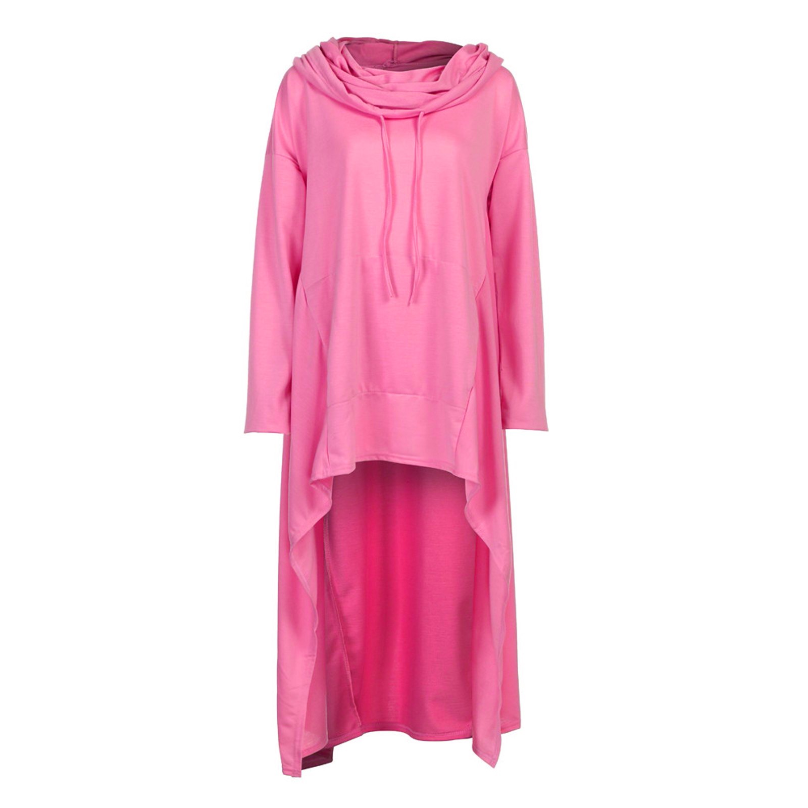 Plus Size 5XL Irregular Long Hoodies Women Sweatshirt Cloak Fashion Drawstring Pocket Oversize Hoodies Lady Hooded Pullover Coat