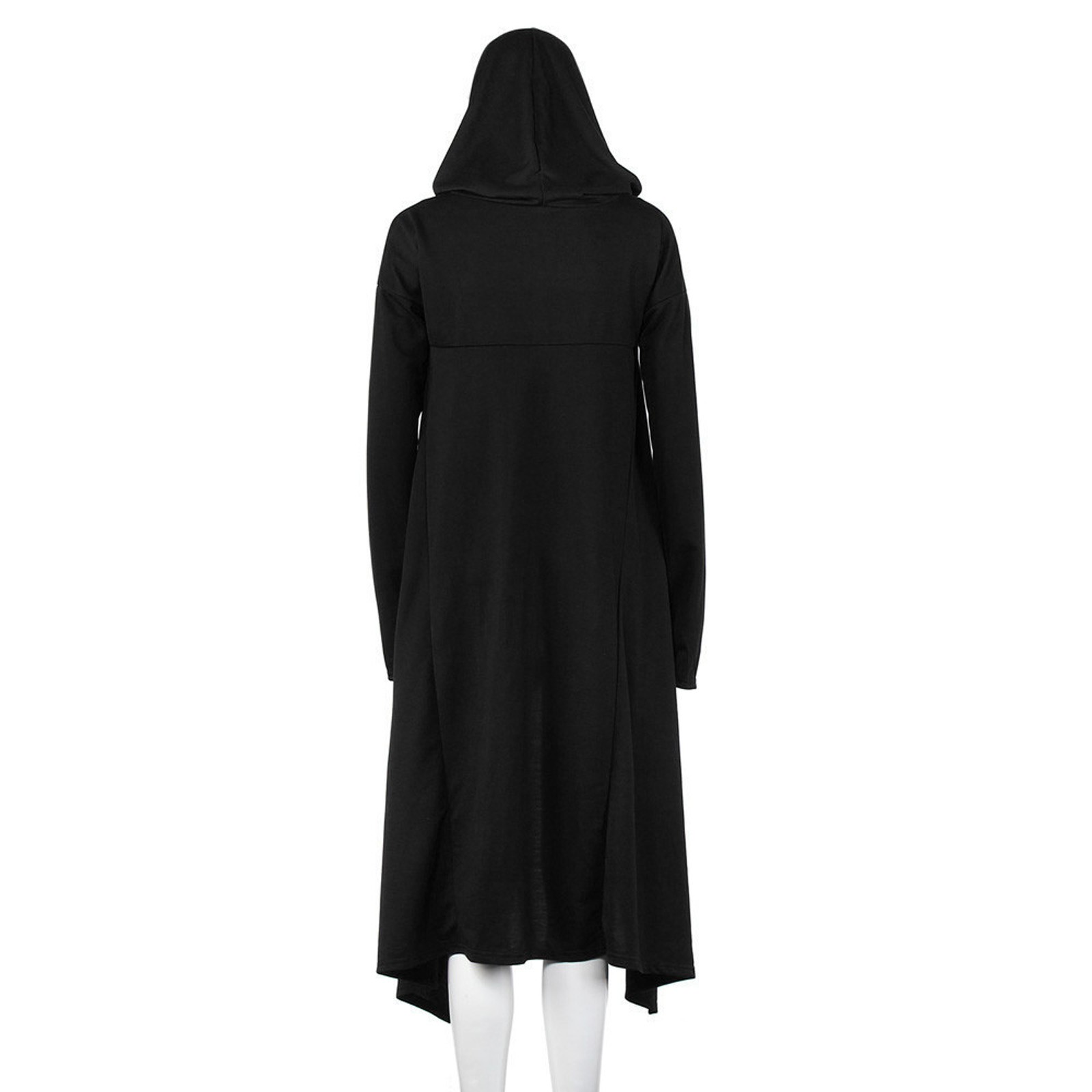 Plus Size 5XL Irregular Long Hoodies Women Sweatshirt Cloak Fashion Drawstring Pocket Oversize Hoodies Lady Hooded Pullover Coat