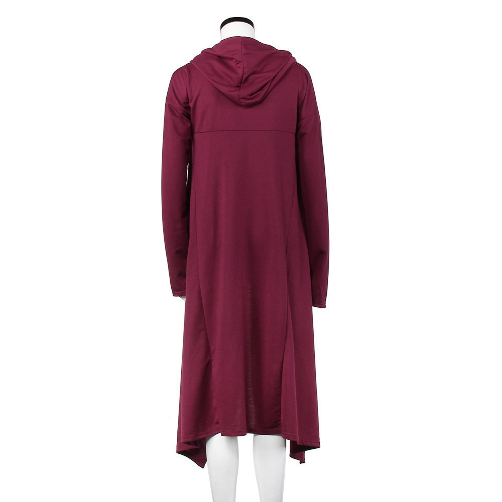 Plus Size 5XL Irregular Long Hoodies Women Sweatshirt Cloak Fashion Drawstring Pocket Oversize Hoodies Lady Hooded Pullover Coat