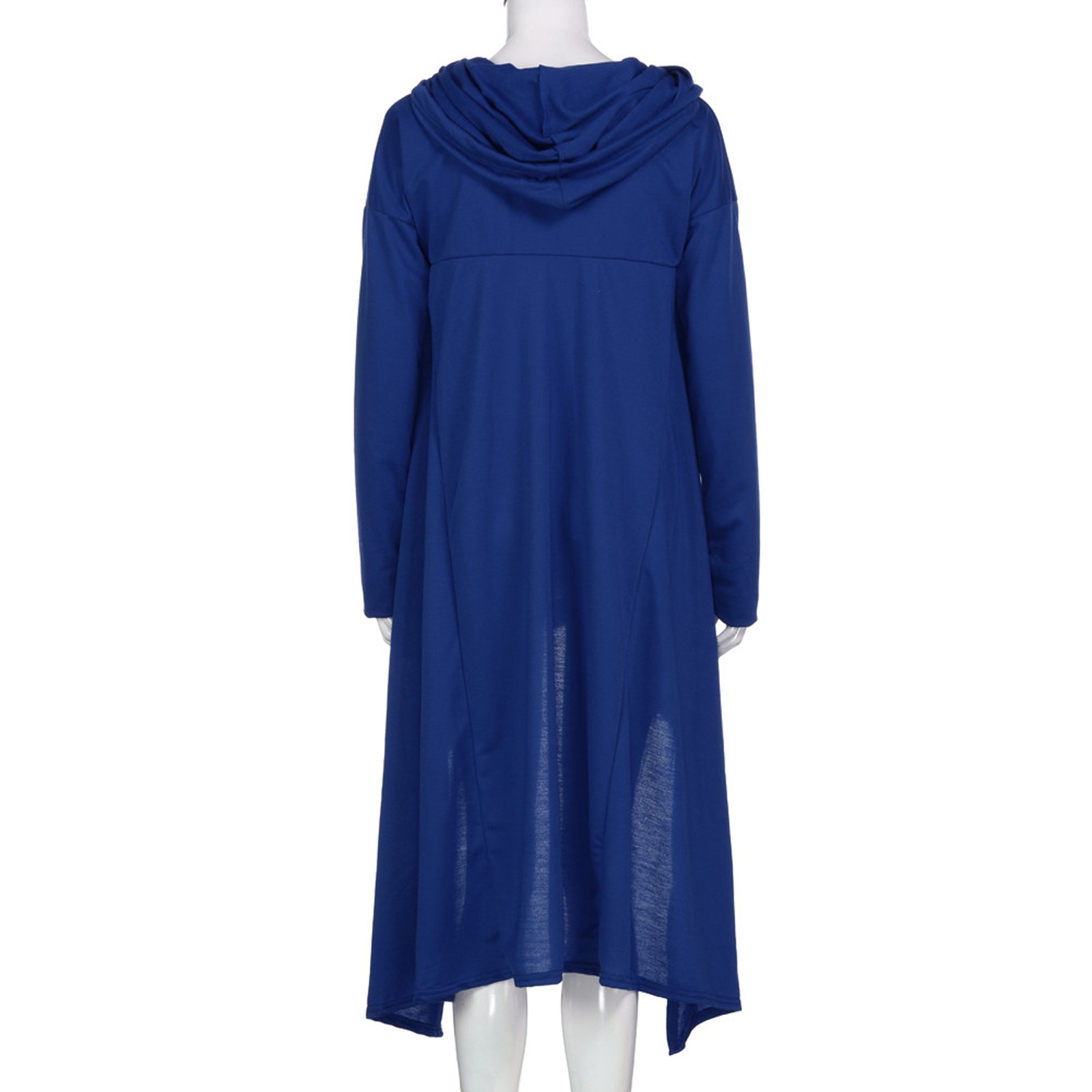 Plus Size 5XL Irregular Long Hoodies Women Sweatshirt Cloak Fashion Drawstring Pocket Oversize Hoodies Lady Hooded Pullover Coat