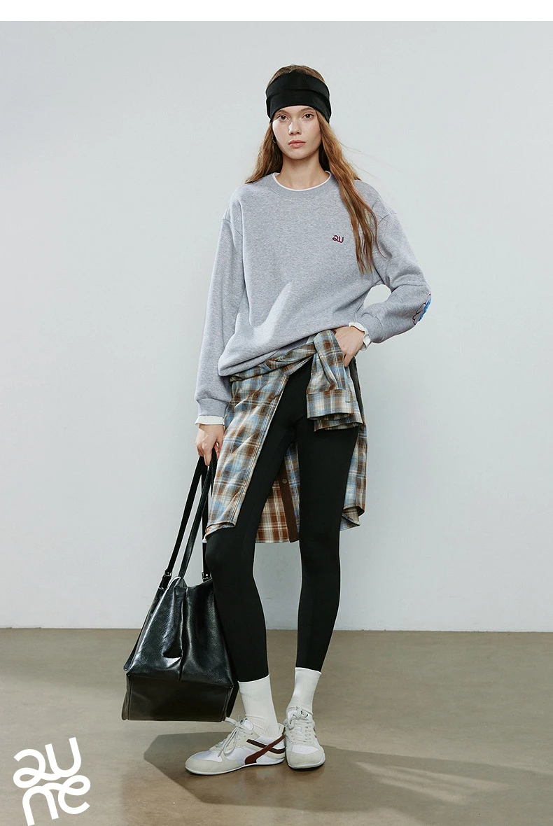 TOYOUTH Women Hoodies 2025 Winter NewAsymmetric Fleece-Lined Warm Contrast Color Spliced Fake Two-Piece Flower Niche Top