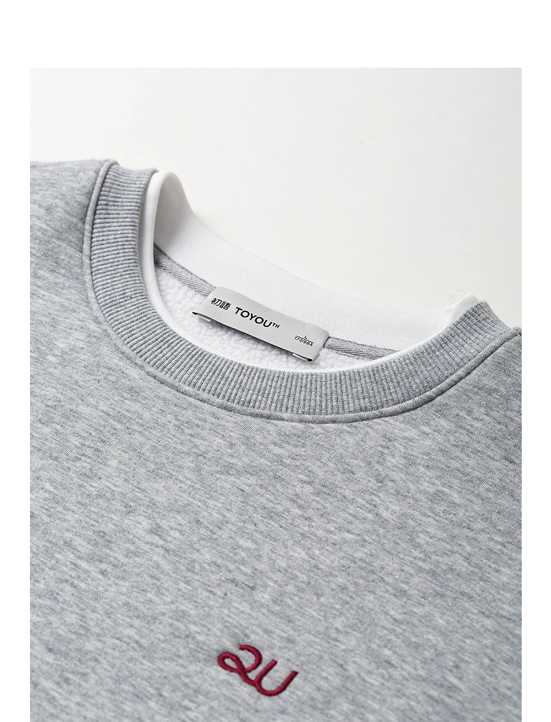 TOYOUTH Women Hoodies 2025 Winter NewAsymmetric Fleece-Lined Warm Contrast Color Spliced Fake Two-Piece Flower Niche Top