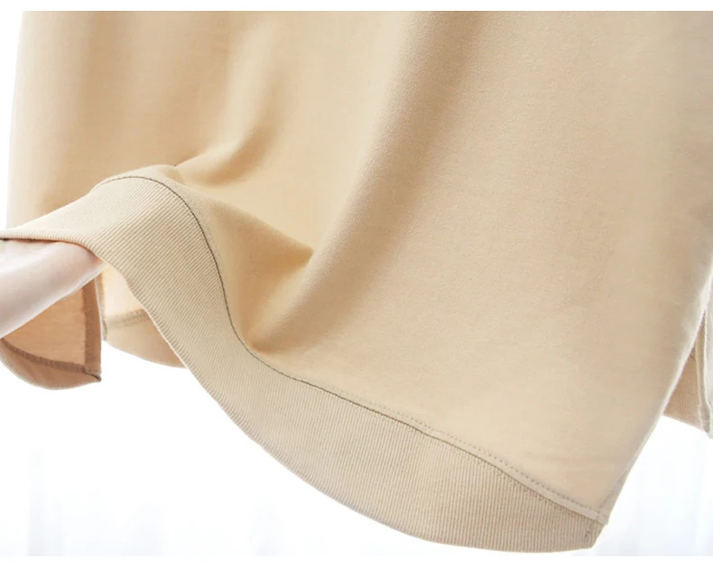 Summer Thin Short Raglan Sleeve Hooded Hoodies Korean Style Split Solid Color Pullovers Drawstring Casual All-Matched Sweatshirt