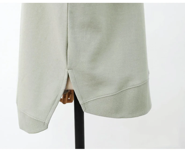 Summer Thin Short Raglan Sleeve Hooded Hoodies Korean Style Split Solid Color Pullovers Drawstring Casual All-Matched Sweatshirt