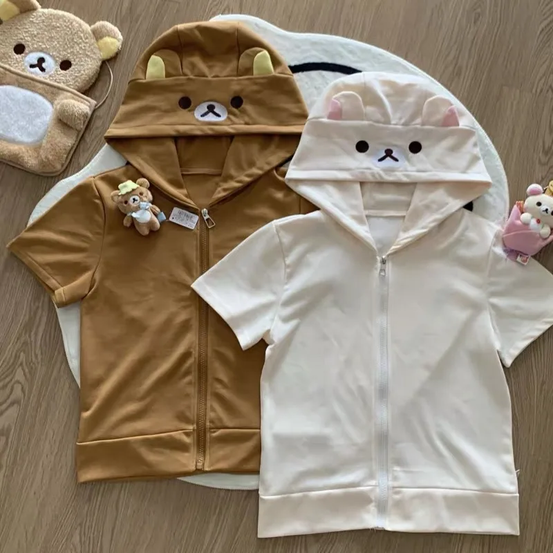 Y2k Tops Japanese Hoodie 2025 Women Clothing Streetwear Cute Hooded Bear Ears Sweatshirts Ropa Mujer Long Sleeve Casual Hoodies