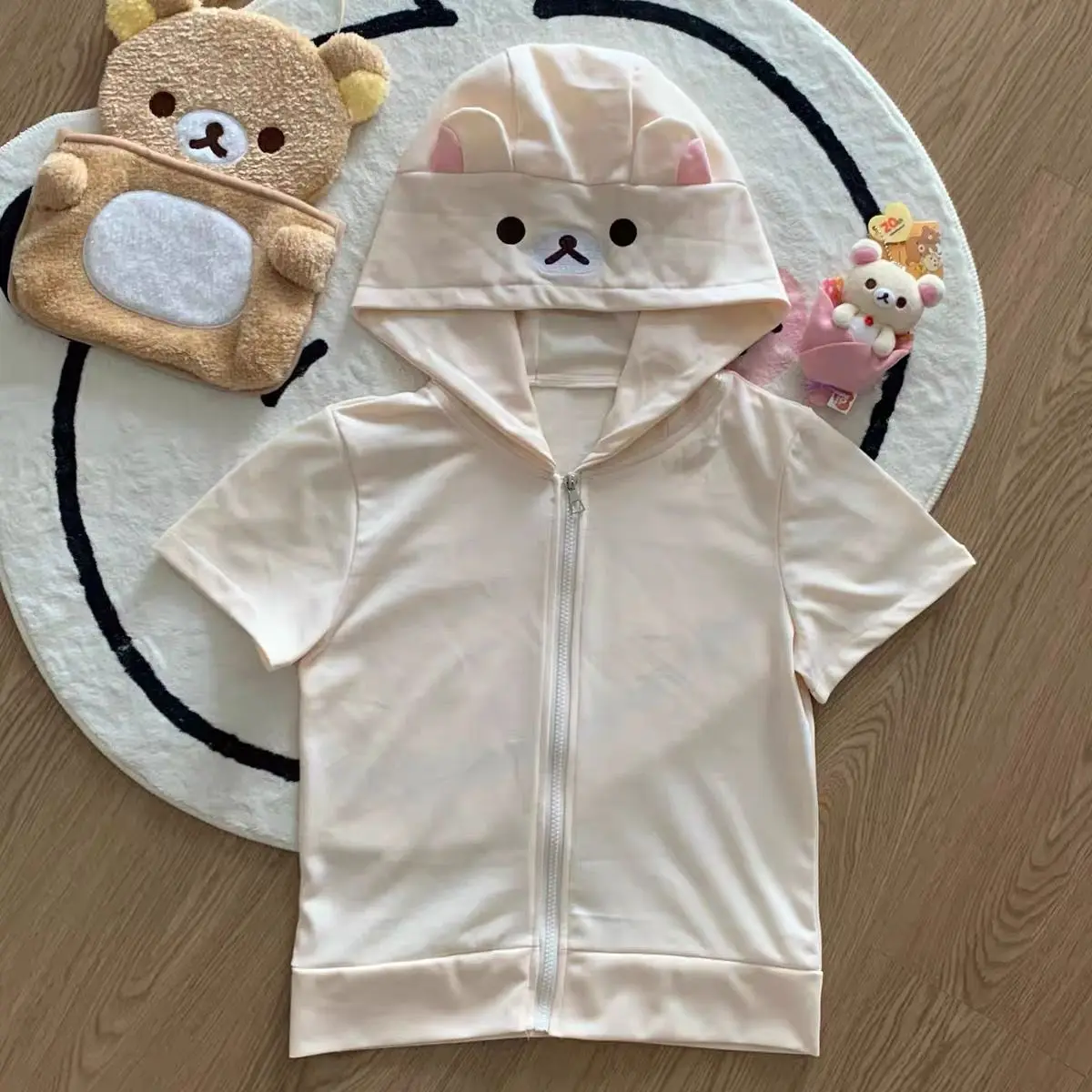 Y2k Tops Japanese Hoodie 2025 Women Clothing Streetwear Cute Hooded Bear Ears Sweatshirts Ropa Mujer Long Sleeve Casual Hoodies