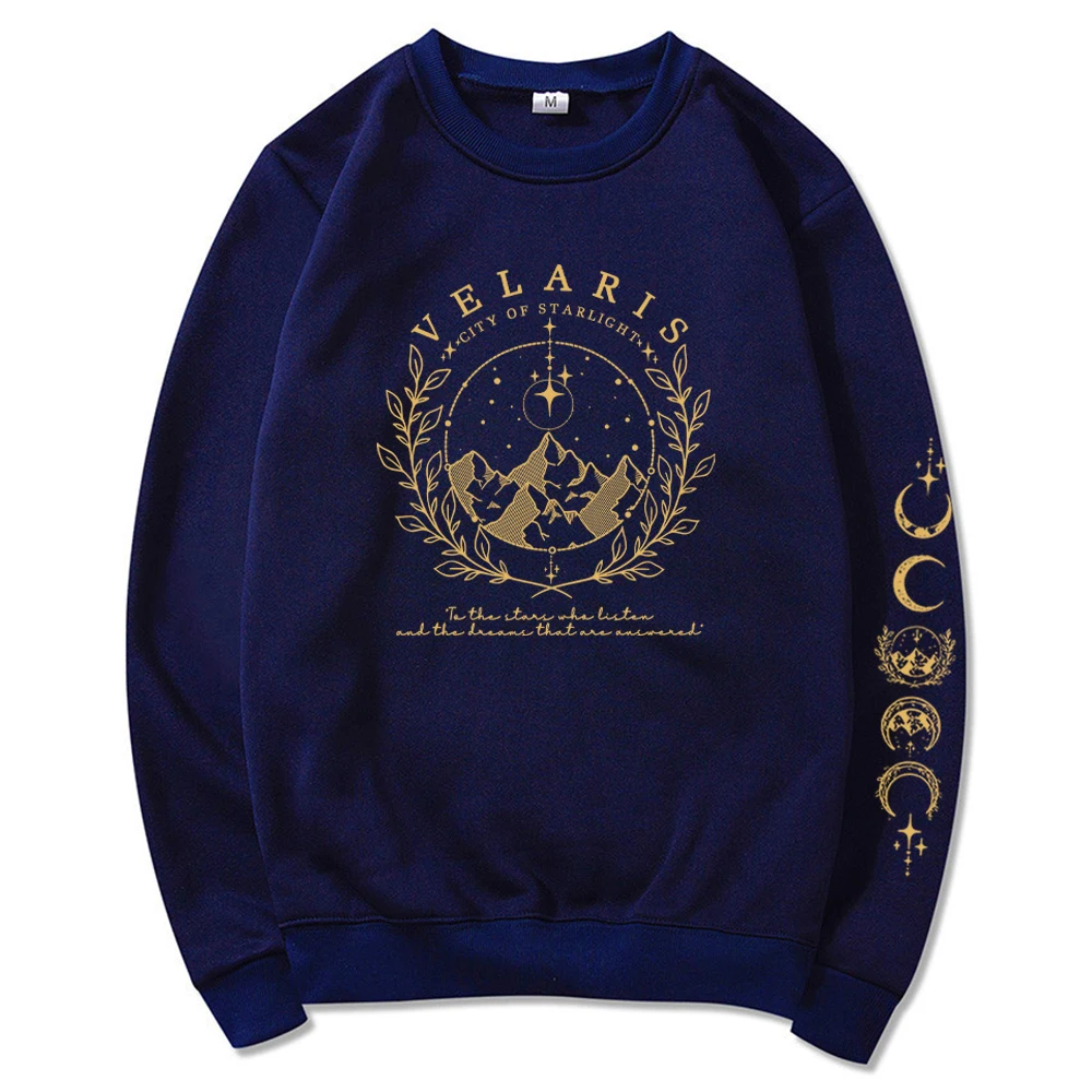 Velaris Sweatshirt with Sleeve Print Shirt ACOTAR Merch Sarah J Maas Sweater City of Starlight Pullover Feyres Tattoo Sweatshirt
