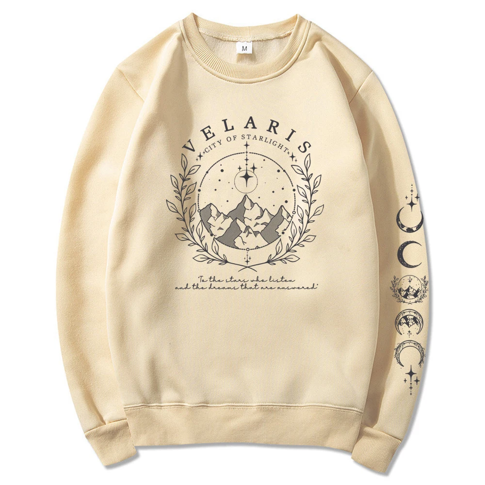 Velaris Sweatshirt with Sleeve Print Shirt ACOTAR Merch Sarah J Maas Sweater City of Starlight Pullover Feyres Tattoo Sweatshirt