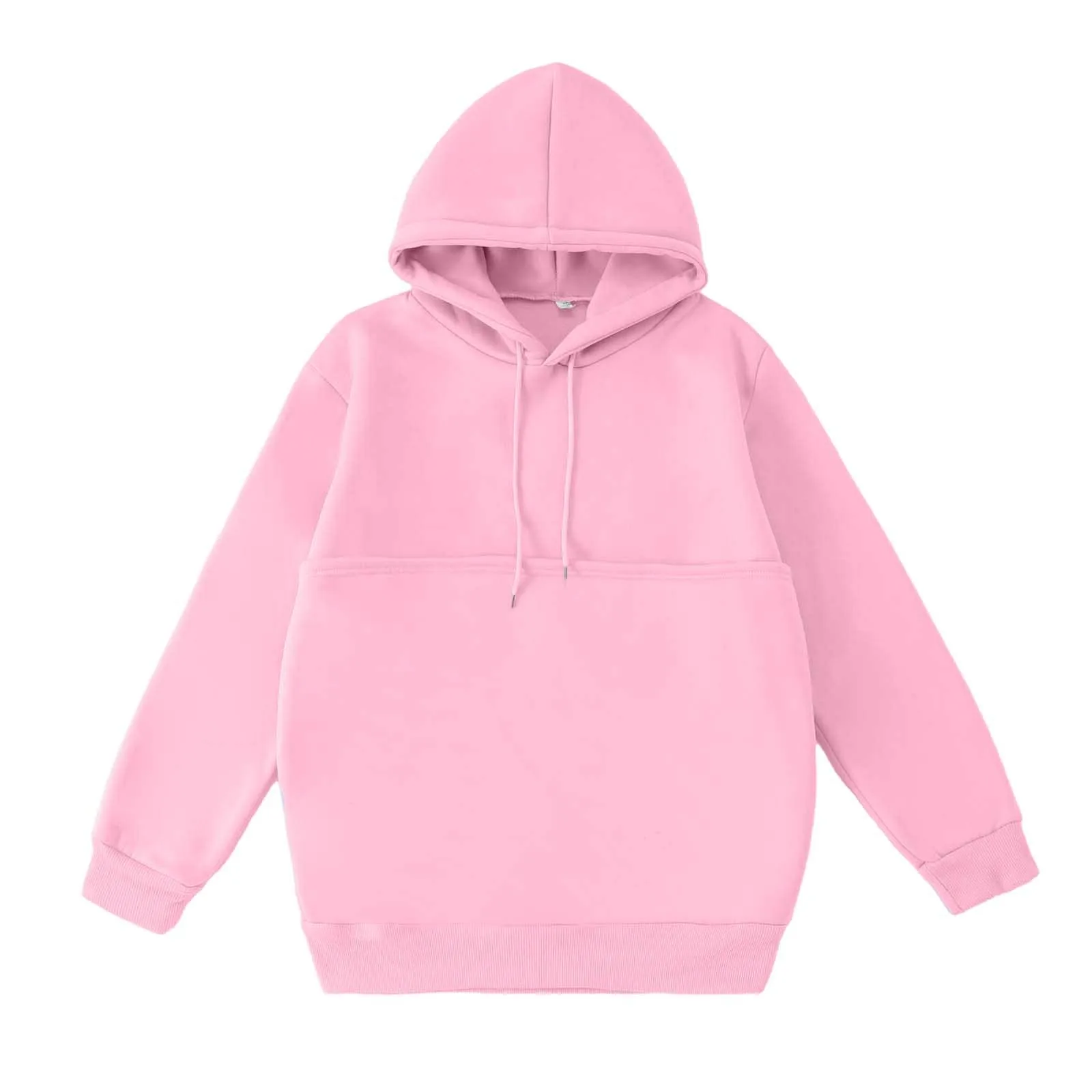 Cat Pet Kangaroo Pocket Hoodie Sweatershirts For Women Plus Size Solid Color Autumn Winter Casual Loose Pullover For Men Women