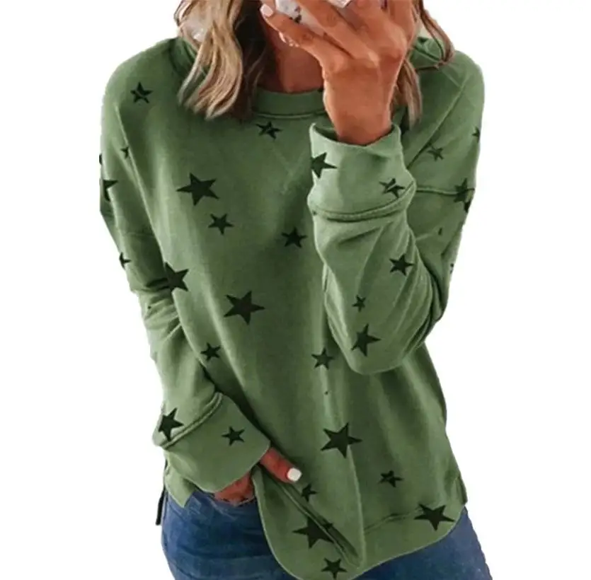 2025 Autumn Winter New Women's Sweatshirt Loose Oversized Long-Sleeved T-Shirt Printed Tops for Woman