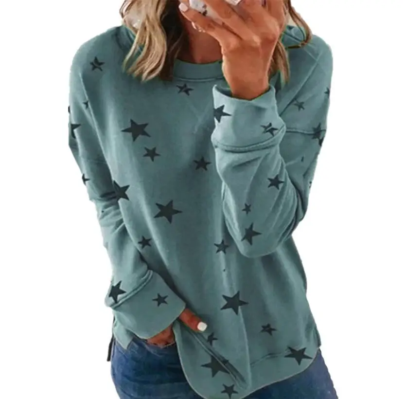 2025 Autumn Winter New Women's Sweatshirt Loose Oversized Long-Sleeved T-Shirt Printed Tops for Woman