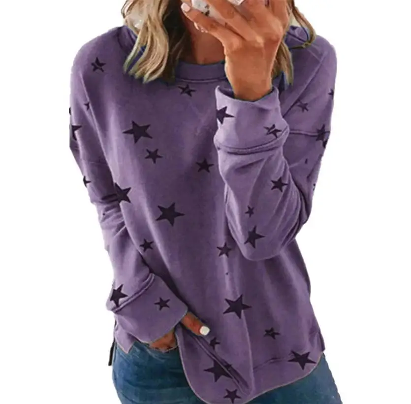2025 Autumn Winter New Women's Sweatshirt Loose Oversized Long-Sleeved T-Shirt Printed Tops for Woman