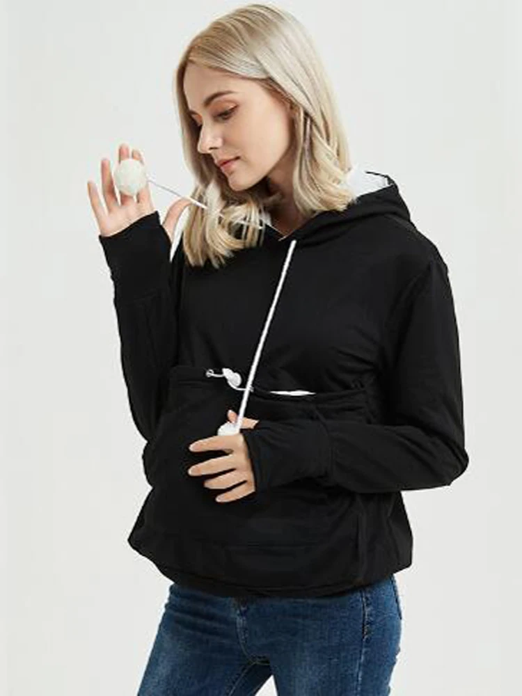 2024 New High Quality Cat Lovers Hoodies Fashion Ears Cuddle Pouch Dog Pet Hoodies for Casual Kangaroo Pullovers Sweatshirt Tops