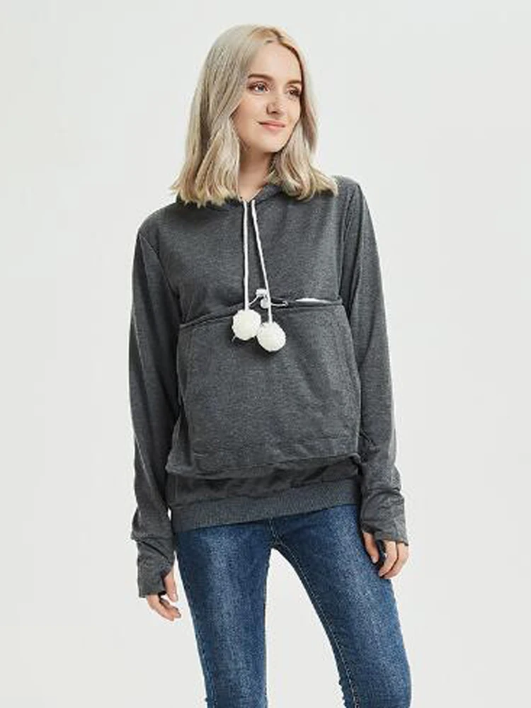 2024 New High Quality Cat Lovers Hoodies Fashion Ears Cuddle Pouch Dog Pet Hoodies for Casual Kangaroo Pullovers Sweatshirt Tops