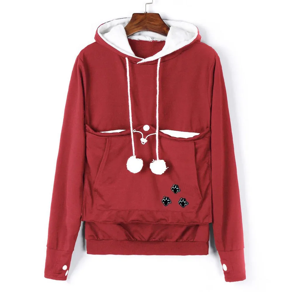 2024 New High Quality Cat Lovers Hoodies Fashion Ears Cuddle Pouch Dog Pet Hoodies for Casual Kangaroo Pullovers Sweatshirt Tops