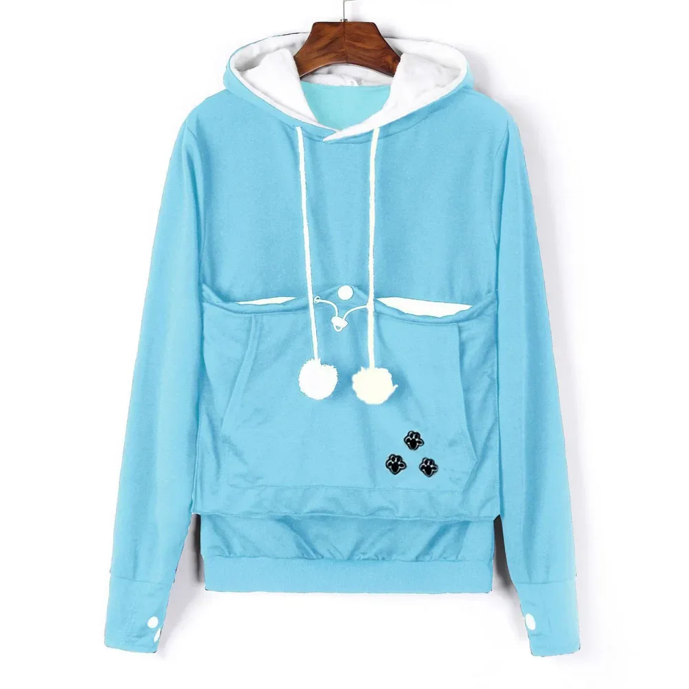 2024 New High Quality Cat Lovers Hoodies Fashion Ears Cuddle Pouch Dog Pet Hoodies for Casual Kangaroo Pullovers Sweatshirt Tops