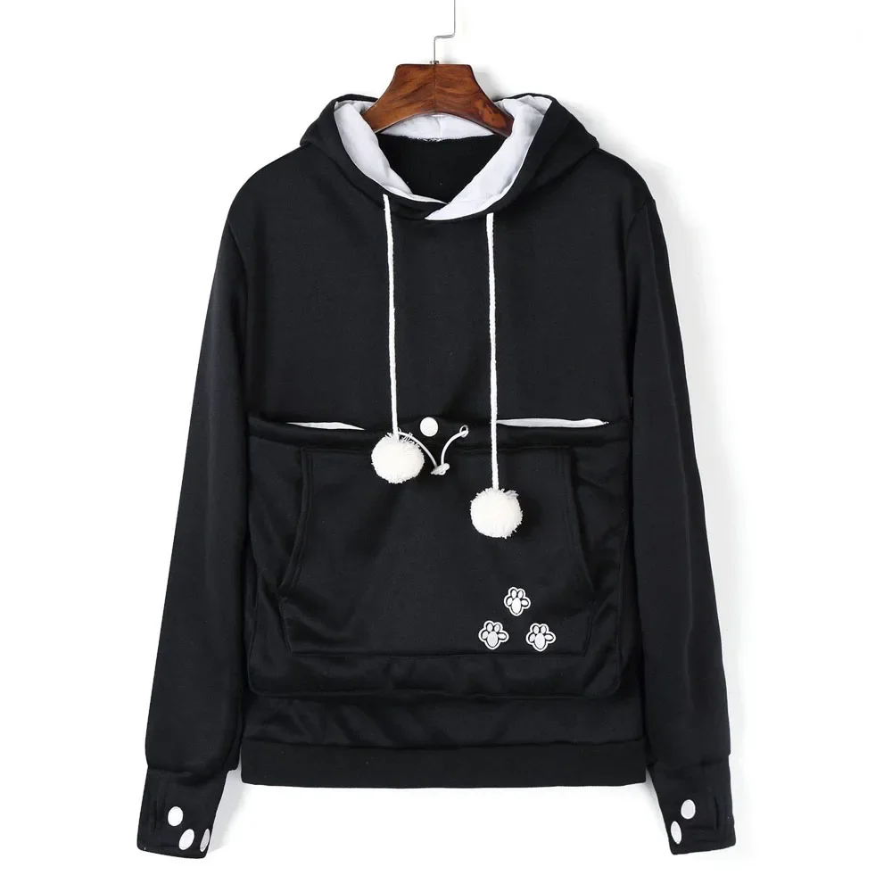 2024 New High Quality Cat Lovers Hoodies Fashion Ears Cuddle Pouch Dog Pet Hoodies for Casual Kangaroo Pullovers Sweatshirt Tops