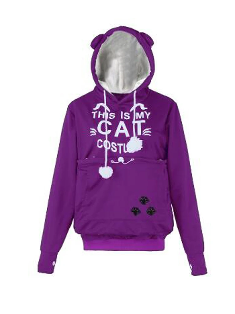 2024 New High Quality Cat Lovers Hoodies Fashion Ears Cuddle Pouch Dog Pet Hoodies for Casual Kangaroo Pullovers Sweatshirt Tops