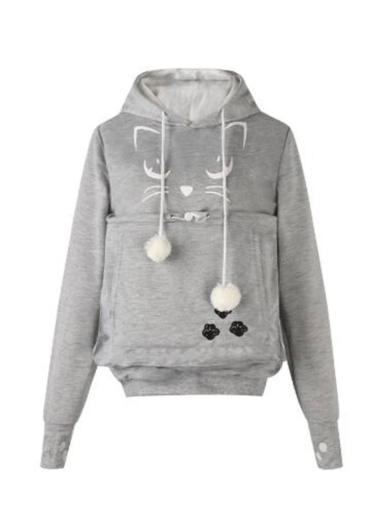 2024 New High Quality Cat Lovers Hoodies Fashion Ears Cuddle Pouch Dog Pet Hoodies for Casual Kangaroo Pullovers Sweatshirt Tops