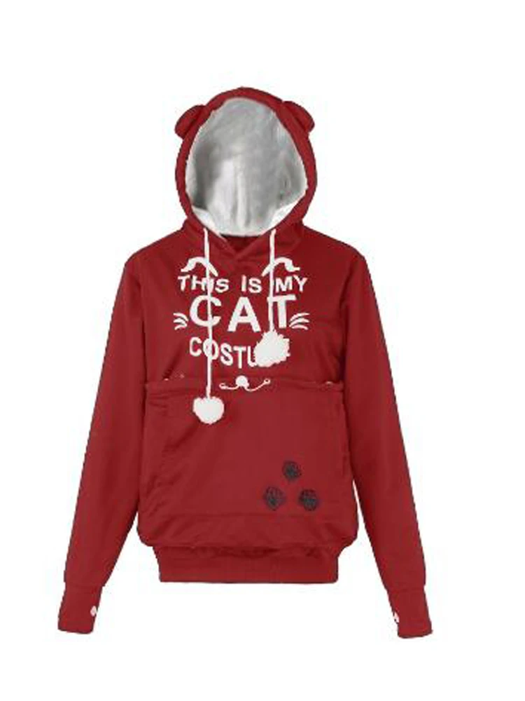 2024 New High Quality Cat Lovers Hoodies Fashion Ears Cuddle Pouch Dog Pet Hoodies for Casual Kangaroo Pullovers Sweatshirt Tops