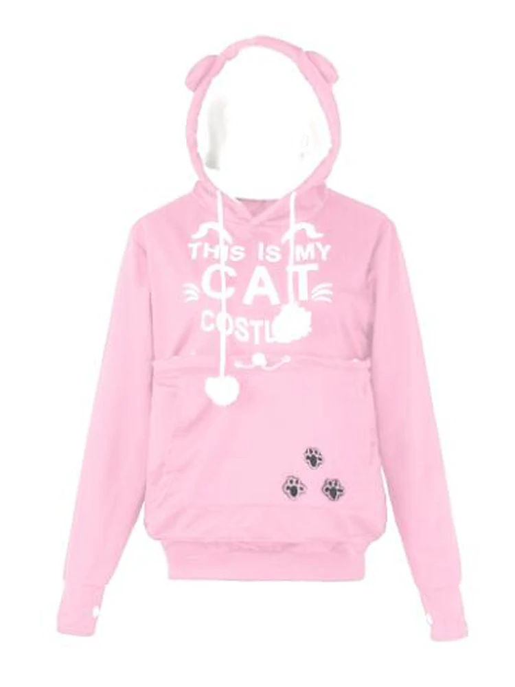 2024 New High Quality Cat Lovers Hoodies Fashion Ears Cuddle Pouch Dog Pet Hoodies for Casual Kangaroo Pullovers Sweatshirt Tops