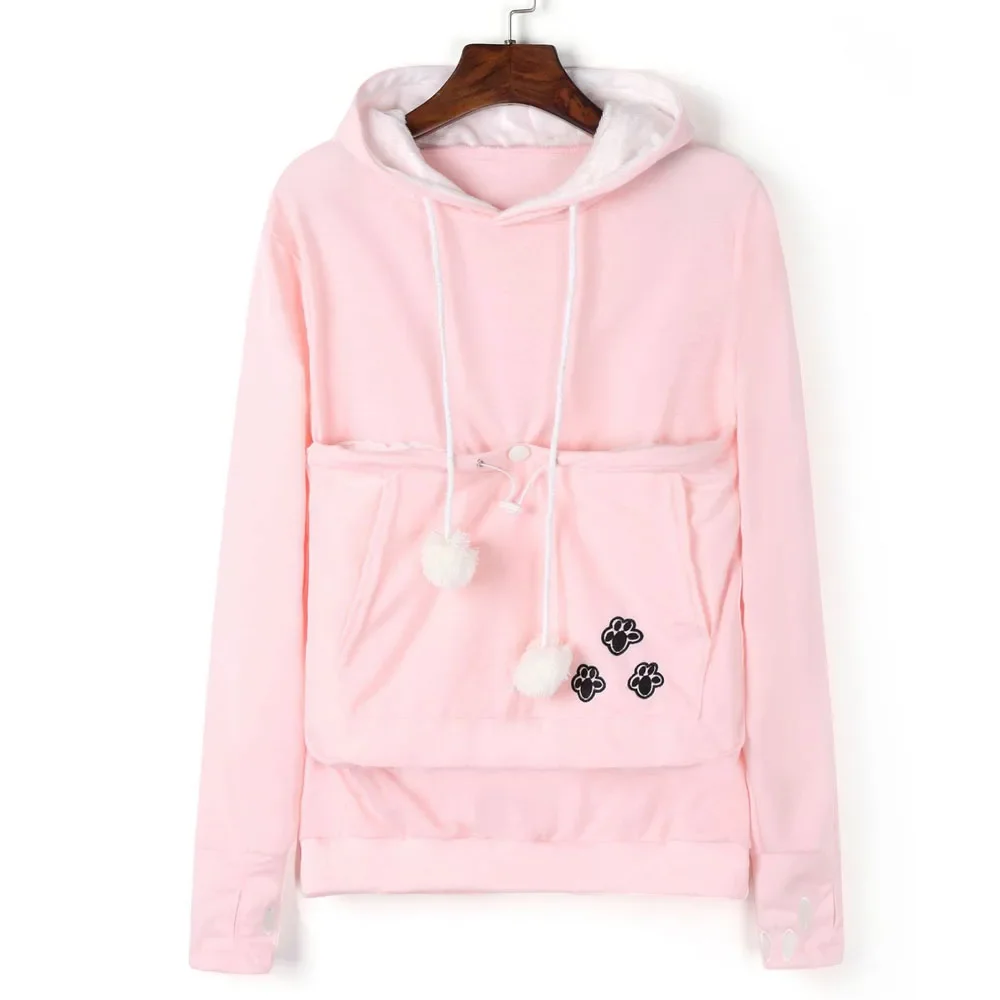 2024 New High Quality Cat Lovers Hoodies Fashion Ears Cuddle Pouch Dog Pet Hoodies for Casual Kangaroo Pullovers Sweatshirt Tops