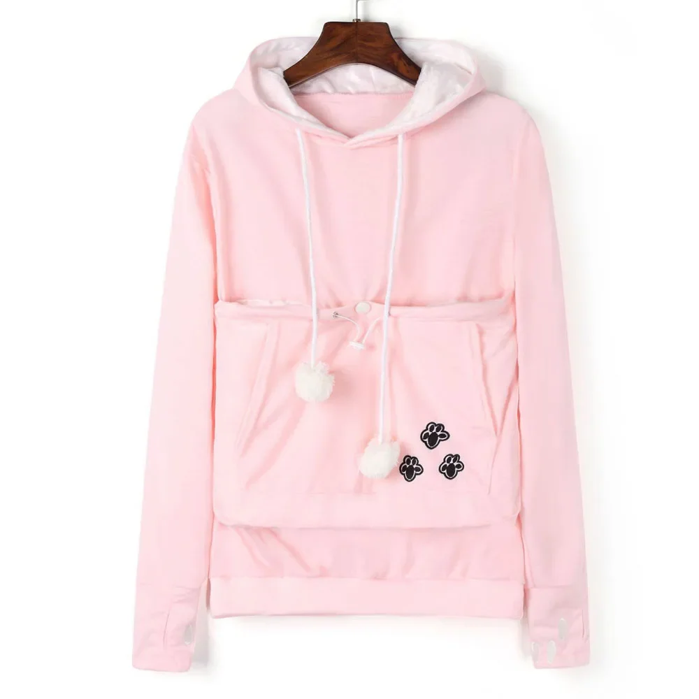 2024 New High Quality Cat Lovers Hoodies Fashion Ears Cuddle Pouch Dog Pet Hoodies for Casual Kangaroo Pullovers Sweatshirt Tops