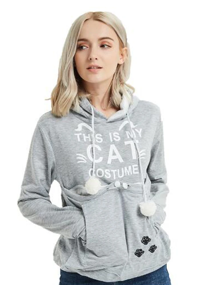 2024 New High Quality Cat Lovers Hoodies Fashion Ears Cuddle Pouch Dog Pet Hoodies for Casual Kangaroo Pullovers Sweatshirt Tops