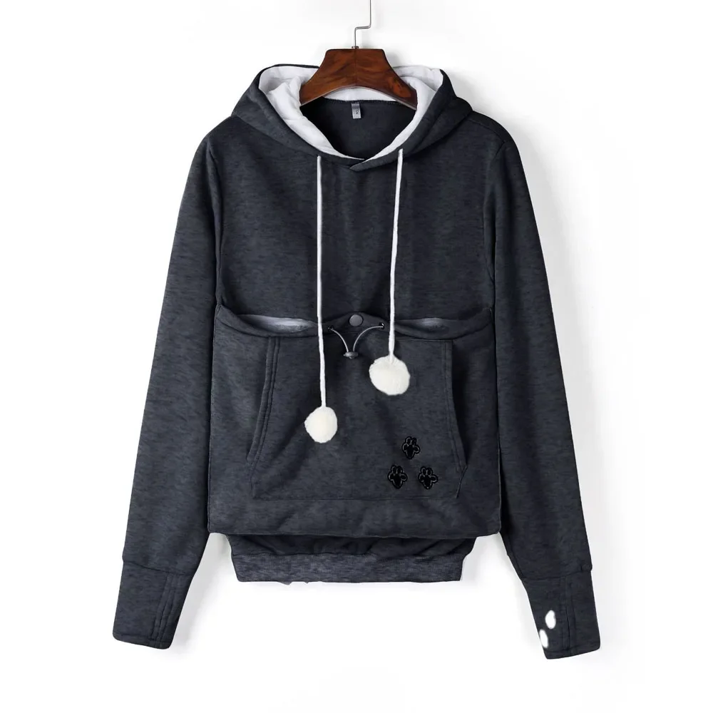 2024 New High Quality Cat Lovers Hoodies Fashion Ears Cuddle Pouch Dog Pet Hoodies for Casual Kangaroo Pullovers Sweatshirt Tops