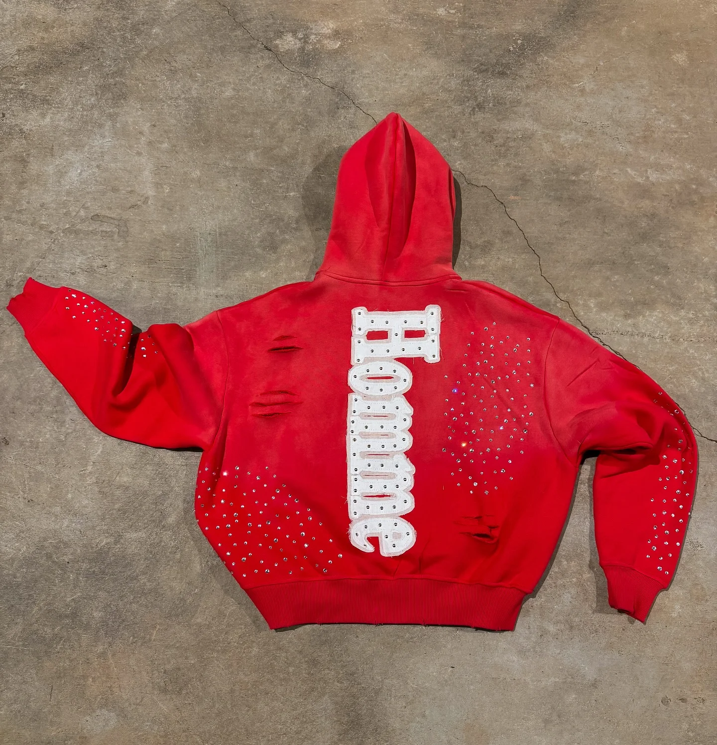America Harajuku Palm Tree Letter Embroidery Loose Hoodie Y2k Hip Hop Fashion Sequin Splice Women Sweatshirt Street Men Clothing