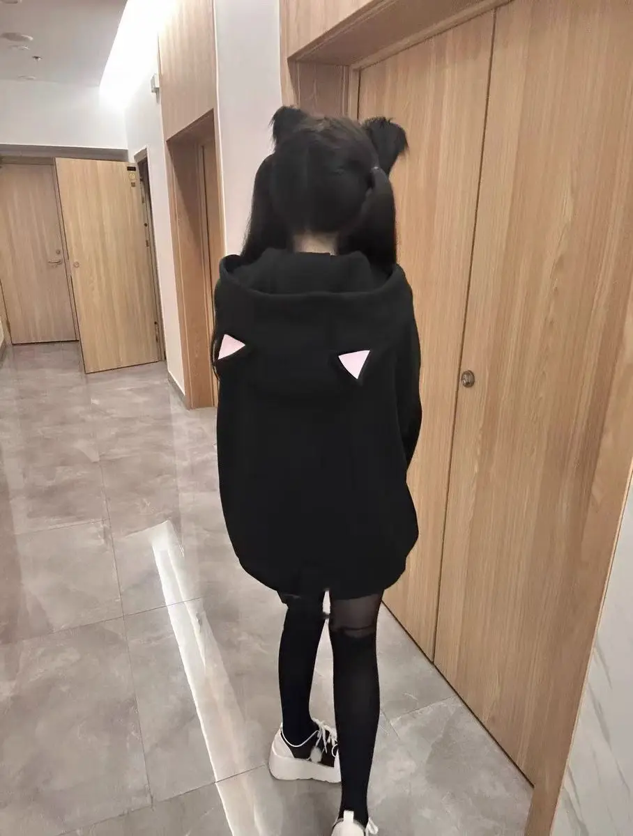 Y2K Aesthetic Grunge Subcultural American Streetwear Punk 2000s E-girls Harajuku Gothic Kawaii Sweatshirt Anime Hoodie Tops