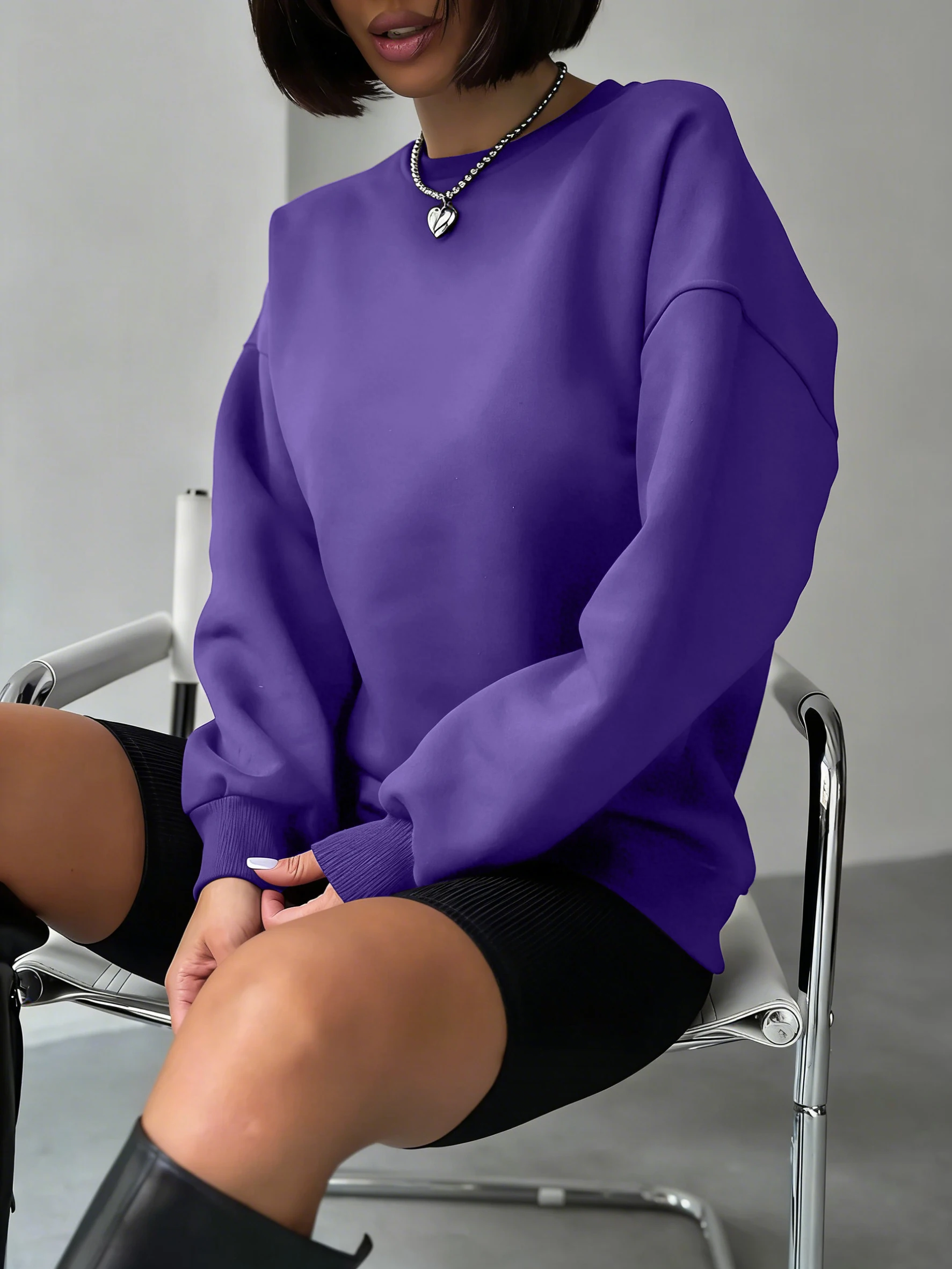 Solid Fashion Streetwear Women 12 Color Sports Sweatshirts Autumn Casual Pullovers Thicken Y2K Hoodie Hip Hop Street Sportswear