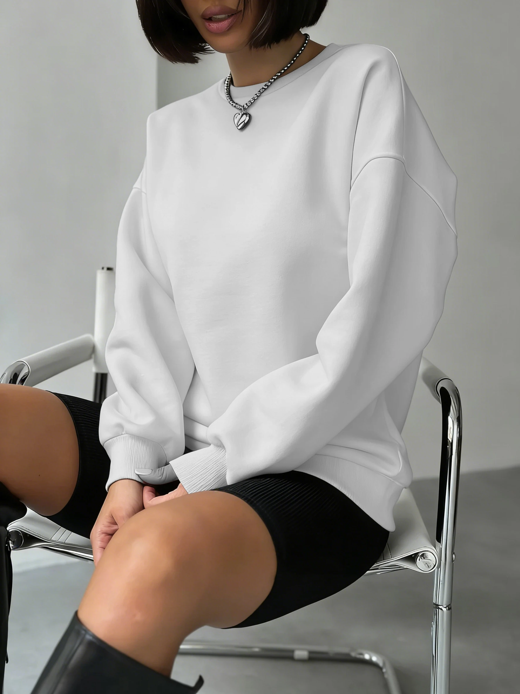 Solid Fashion Streetwear Women 12 Color Sports Sweatshirts Autumn Casual Pullovers Thicken Y2K Hoodie Hip Hop Street Sportswear