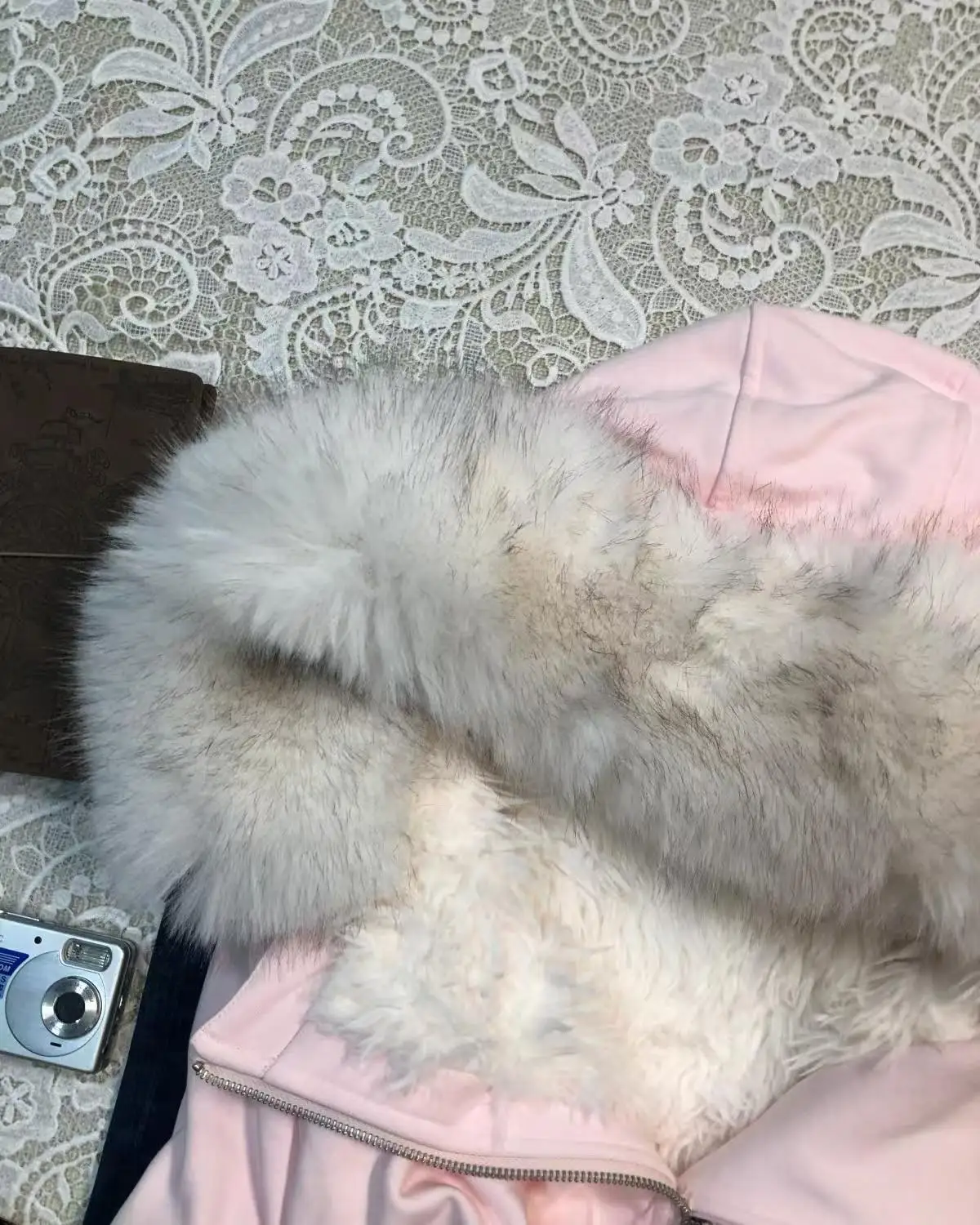 White Hoodie 2000s Cute Clothes Spicy Girls Streetwear High Street Classic Minimalist Unique Casual Jacket Faux Fur Collar Hoody