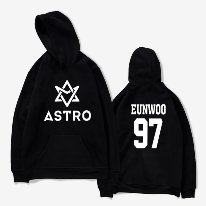 Kpop ASTRO STAR Group Printed Hoodies Moletom Harajuku Sweatshirt Casual Zipper Hoodie Streetwear Jacket Men/Women Clothing