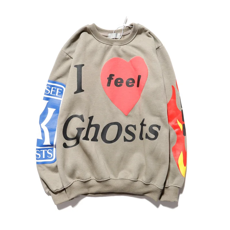Sweatshirts Women Fleece Print O-neck Pullovers Women Streetwear Harajuku Loose Autumn Winter Sweatshirt Casual Couple Clothes