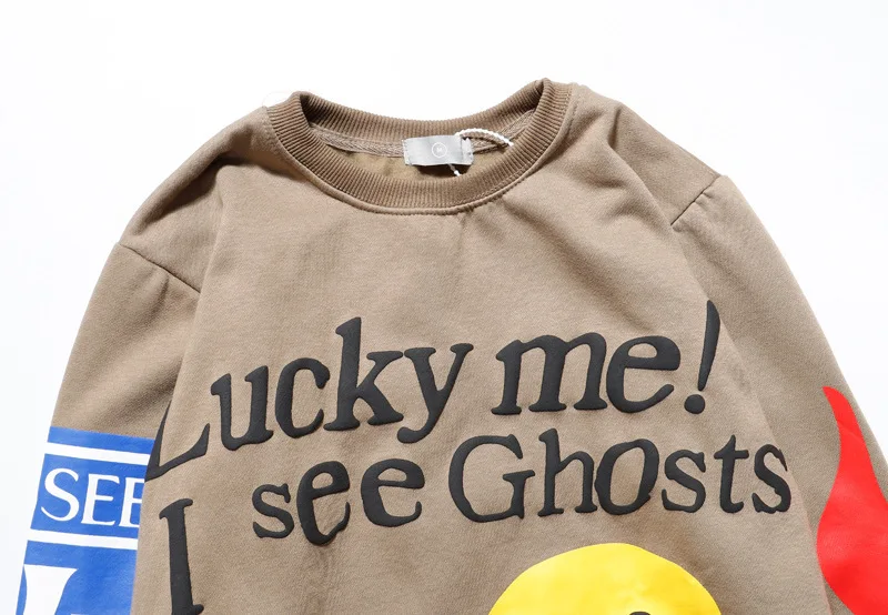Sweatshirts Women Fleece Print O-neck Pullovers Women Streetwear Harajuku Loose Autumn Winter Sweatshirt Casual Couple Clothes