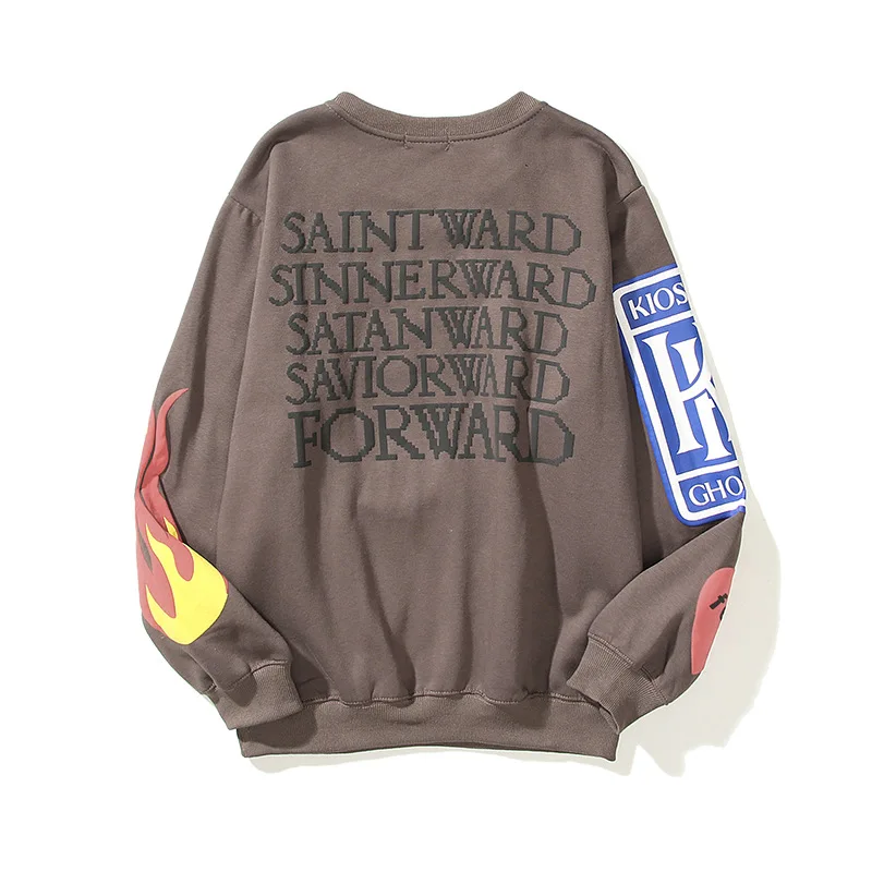 Sweatshirts Women Fleece Print O-neck Pullovers Women Streetwear Harajuku Loose Autumn Winter Sweatshirt Casual Couple Clothes