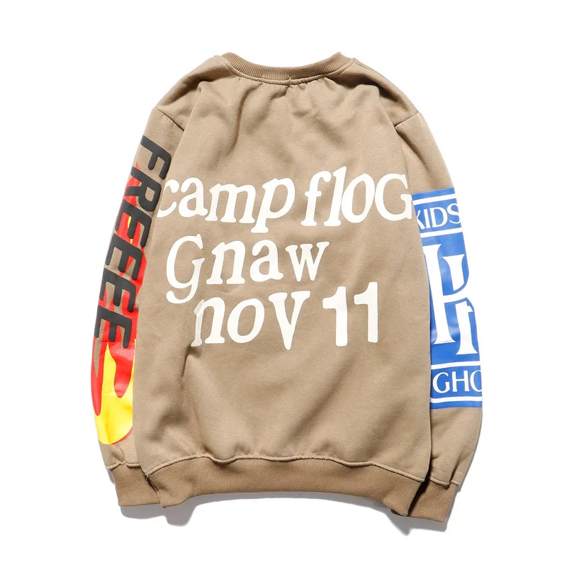 Sweatshirts Women Fleece Print O-neck Pullovers Women Streetwear Harajuku Loose Autumn Winter Sweatshirt Casual Couple Clothes