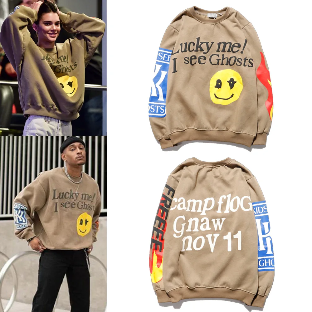 Sweatshirts Women Fleece Print O-neck Pullovers Women Streetwear Harajuku Loose Autumn Winter Sweatshirt Casual Couple Clothes