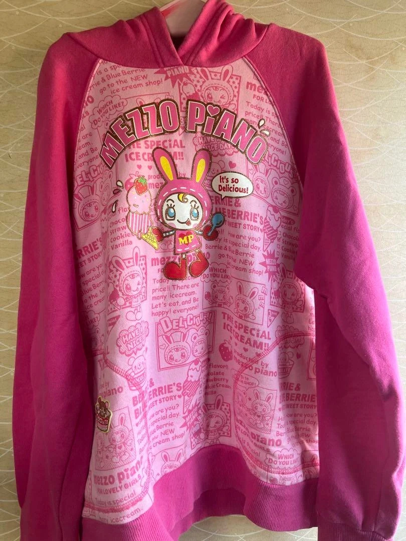 Japanese Kawaii Cute Cartoon Printing Hoodies Women Y2k Aesthetic Casual Patchwork Hoody Y2k Aesthetic Loose Pocket ​Sweatshirt