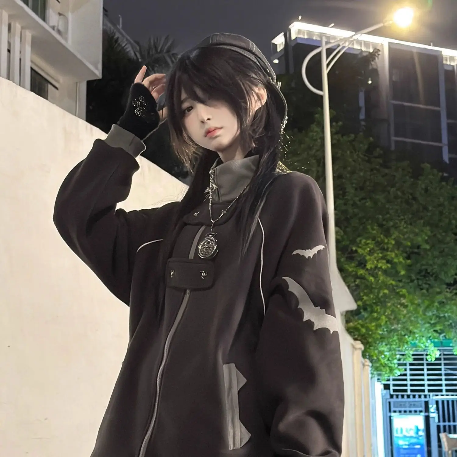 2026 Japanese Subculture Y2k Fleece Hoodie Stand Collar Men Streetwear Women Harajuku Sudaderas Coat Mujer Goth Sweatshirts
