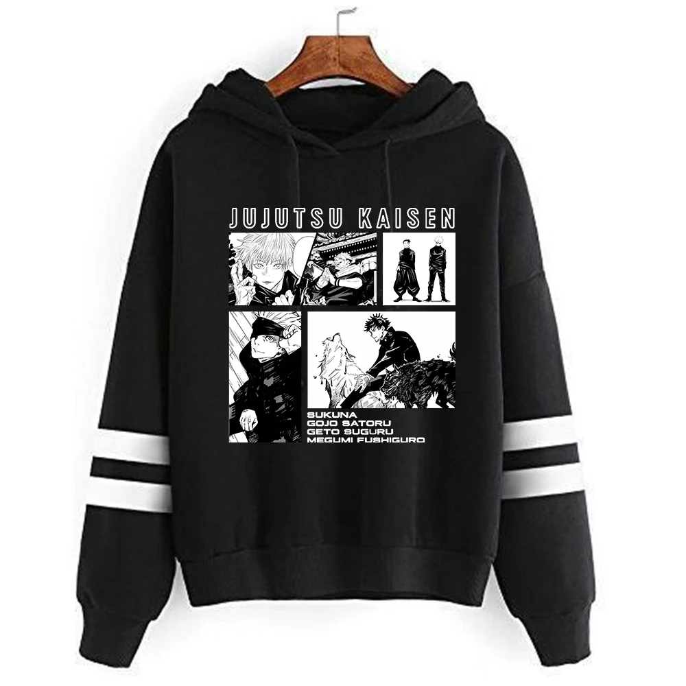 Jujutsu Kaisen Sweatshirts Cartoon Japanese Fashion Gojo Satoru Women's Winter Clothes Hooded Street Wear Hoodie Y2k Tops Anime