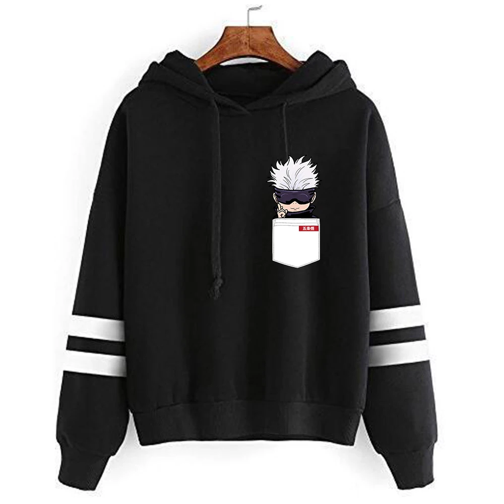Jujutsu Kaisen Sweatshirts Cartoon Japanese Fashion Gojo Satoru Women's Winter Clothes Hooded Street Wear Hoodie Y2k Tops Anime