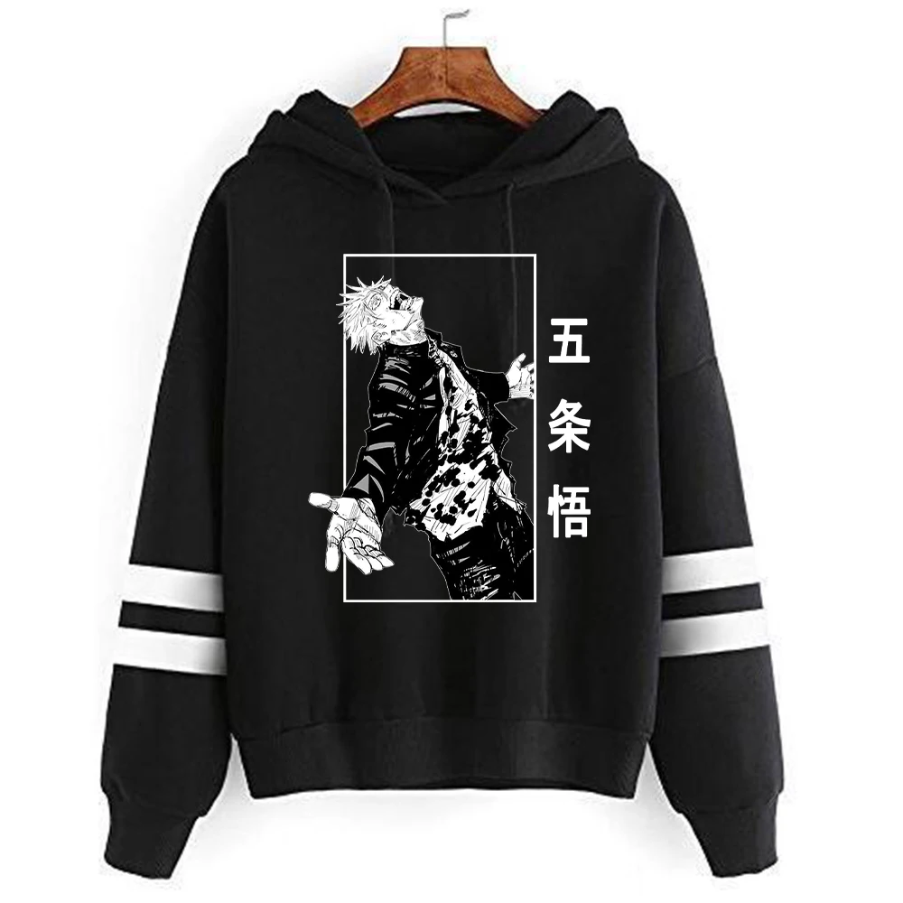 Jujutsu Kaisen Sweatshirts Cartoon Japanese Fashion Gojo Satoru Women's Winter Clothes Hooded Street Wear Hoodie Y2k Tops Anime